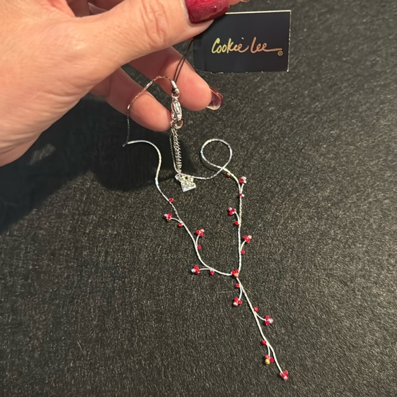 Cookie Lee Red Stone Necklace, NWT, Very Pretty. - Picture 3 of 4